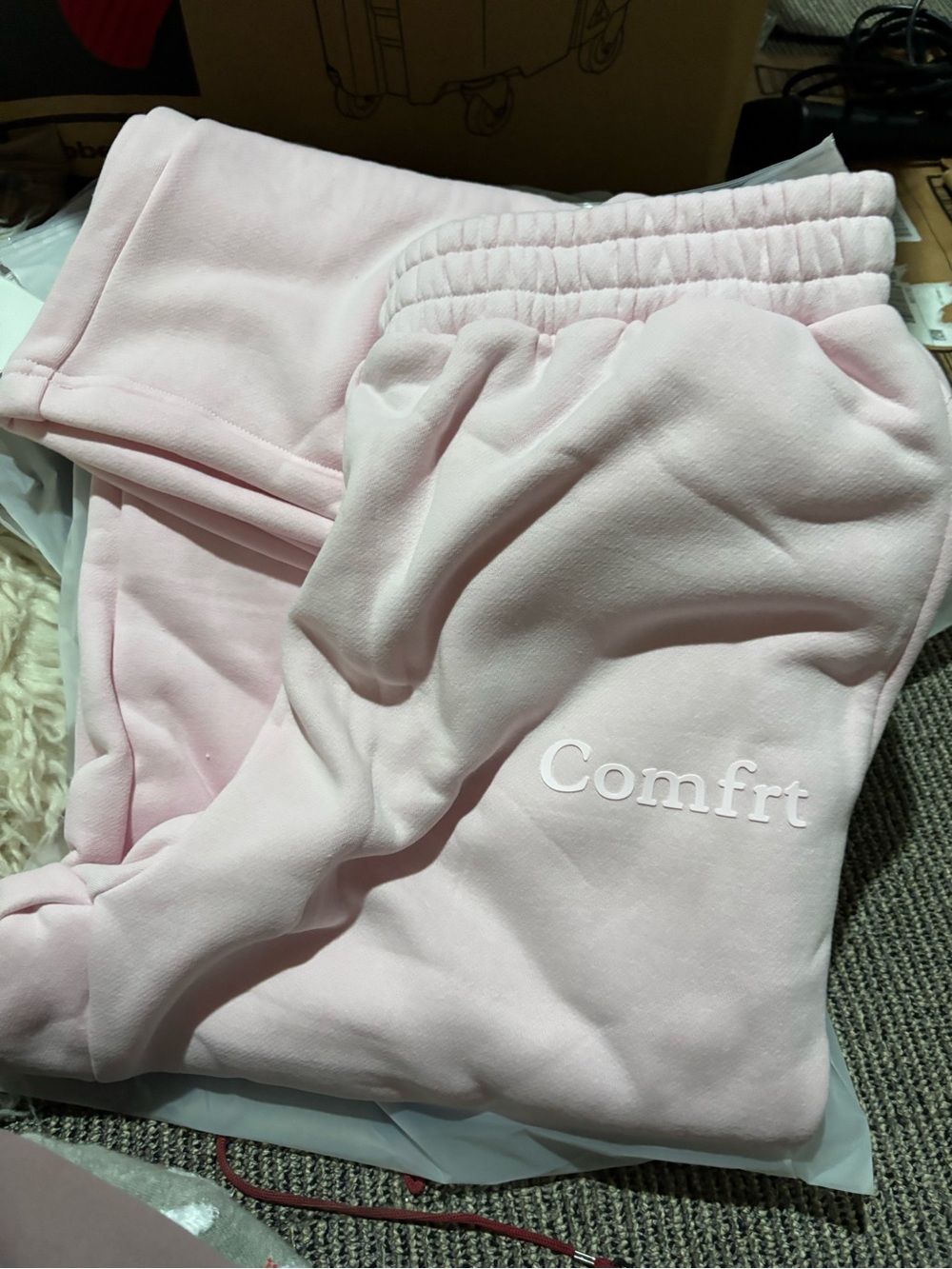 Minimalist Straight Leg Sweatpants in Powder Pink